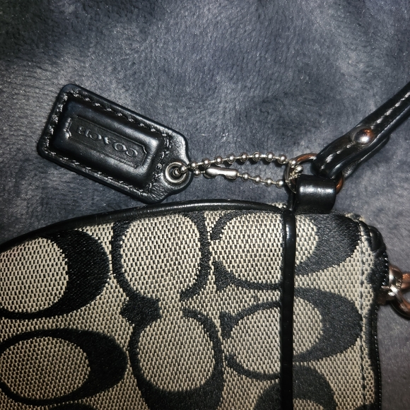 Black and Gray Coach Wristlet - Picture 5 of 5
